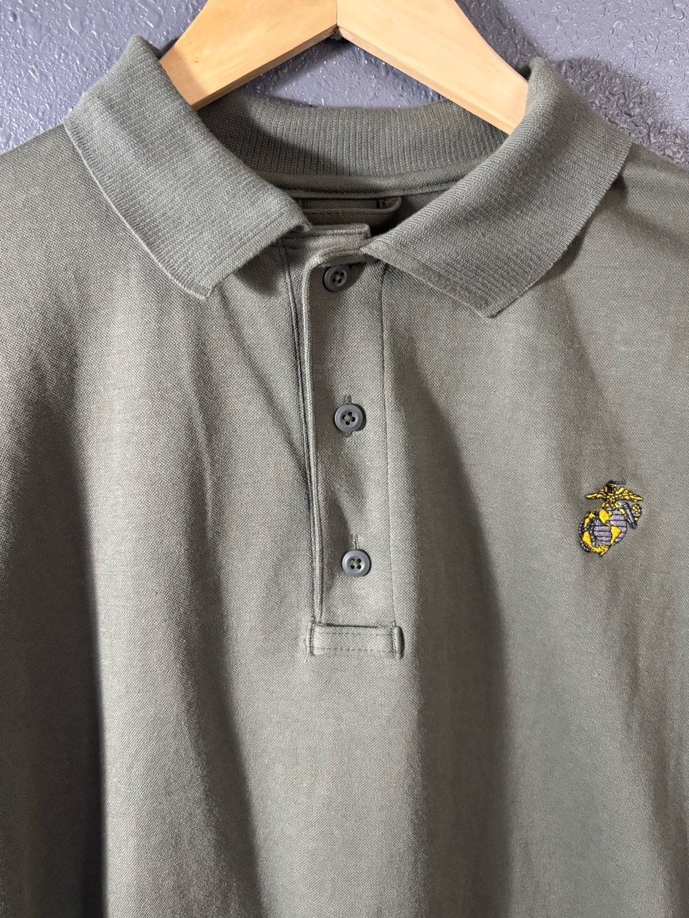 Tru-Spec Men's Olive Green Performance Polo  with Embroidered Crest